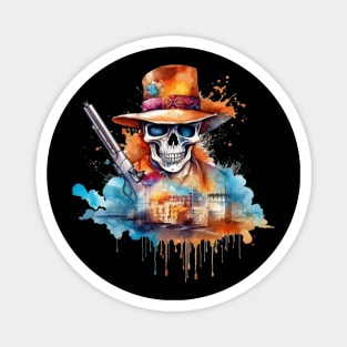 Skull With Guns Magnet